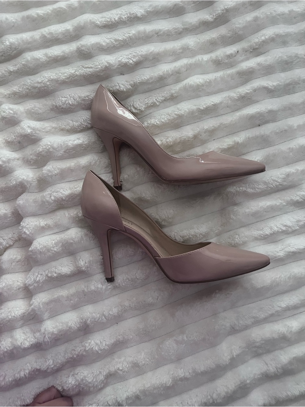 Nine West Patent Pointed-Toe Stiletto Pumps in Dusty Pink